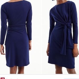 J. Crew  Tie Waist Dress, Dark Ink Blue